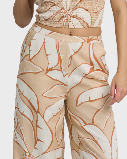 Tropic Breeze Elastic Waist Pants