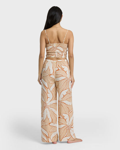 Tropic Breeze Elastic Waist Pants