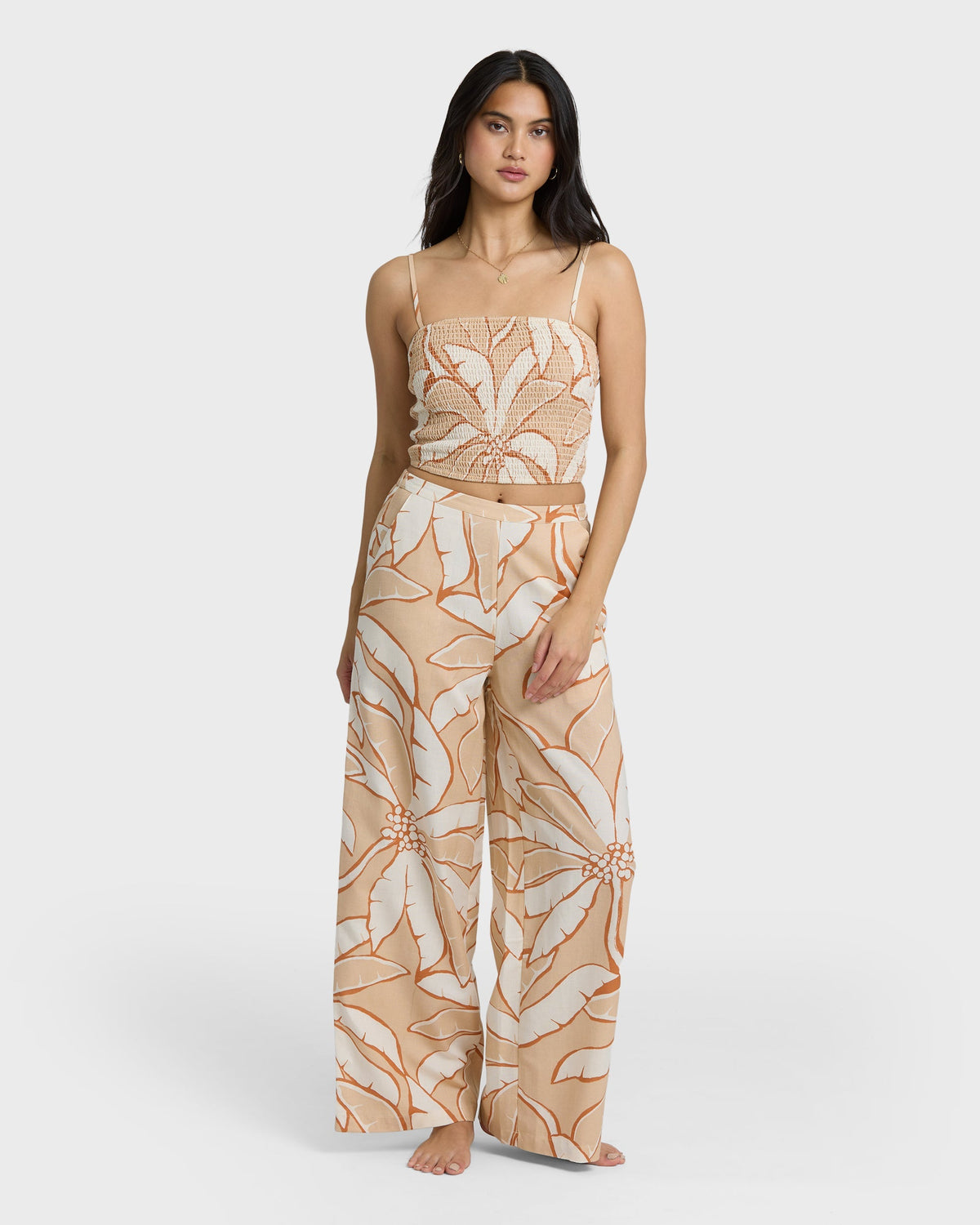 Tropic Breeze Elastic Waist Pants