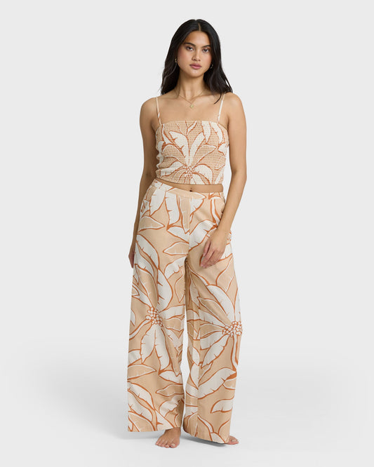 Tropic Breeze Elastic Waist Pants