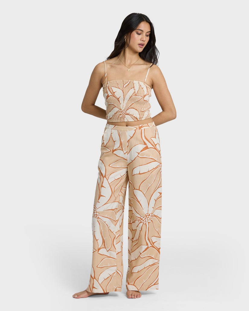 Tropic Breeze Elastic Waist Pants