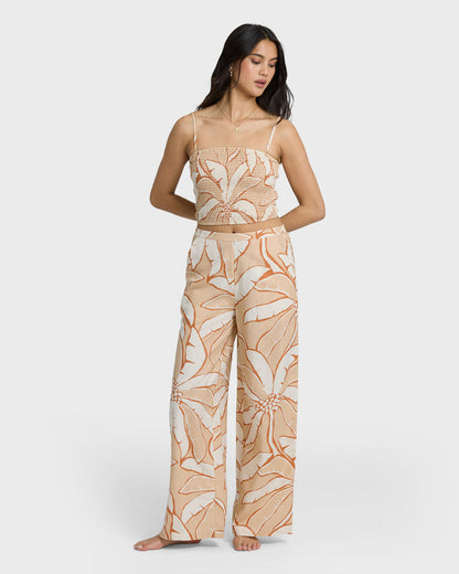 Tropic Breeze Elastic Waist Pants