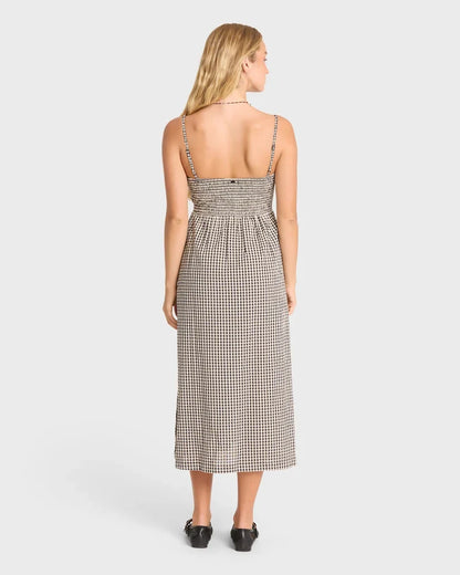 Beach Check Midi Dress