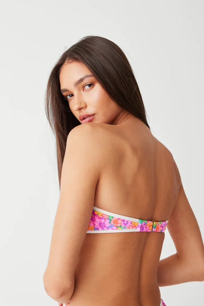 Rosabella Floral Bandeau Bikini Top