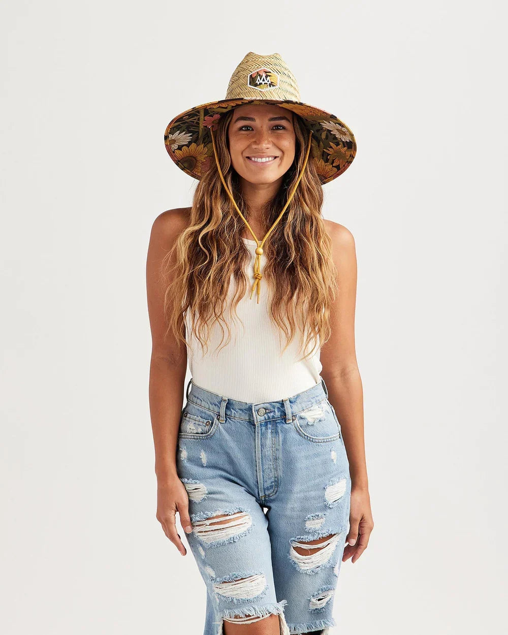 Woodstock Straw Lifeguard Hat