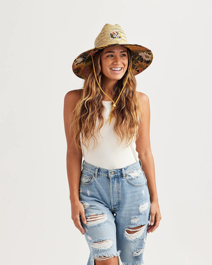 Woodstock Straw Lifeguard Hat
